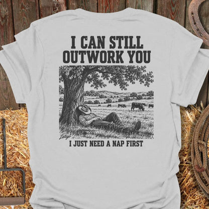 Latigo Cowboy Outwork You Tee T-Shirt S / Ice Grey