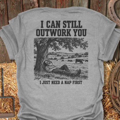 Latigo Cowboy Outwork You Tee T-Shirt S / Sport Grey