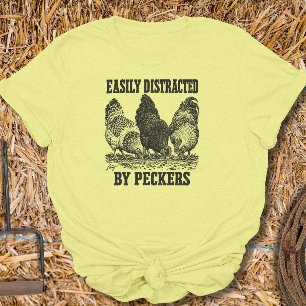 Latigo Cowboy Peckers Tee T-Shirt S / Cornsilk