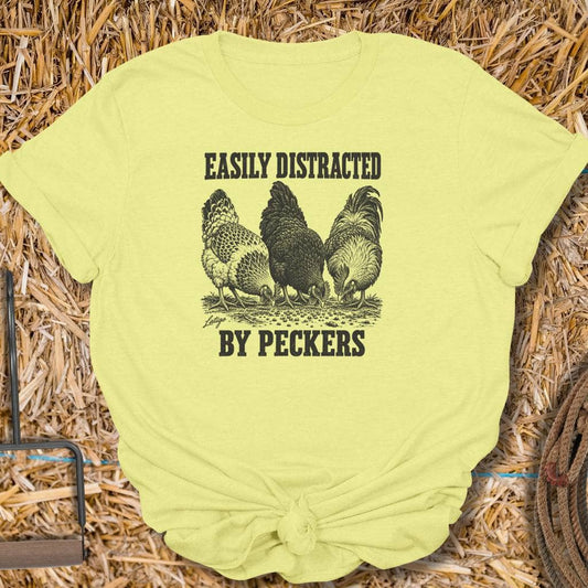 Latigo Cowboy Peckers Tee T-Shirt S / Cornsilk