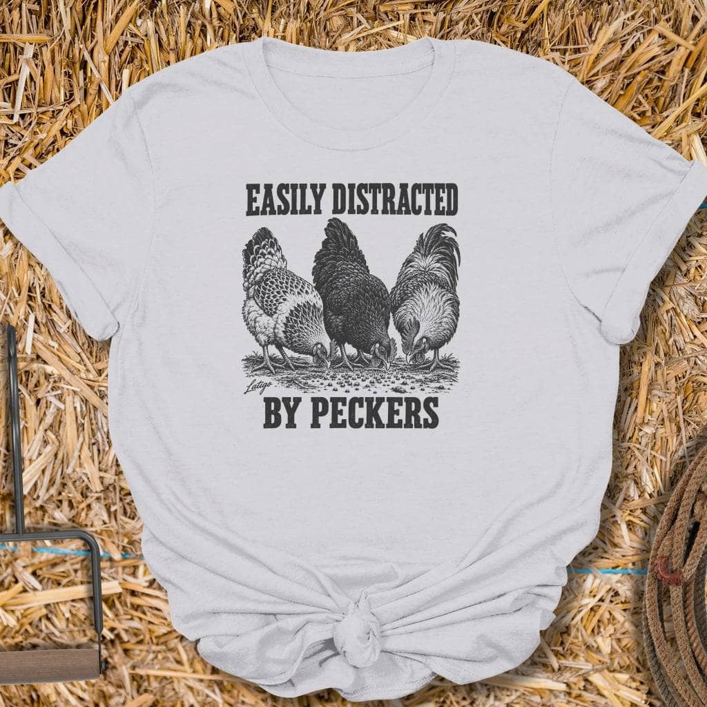 Latigo Cowboy Peckers Tee T-Shirt S / Ice Grey