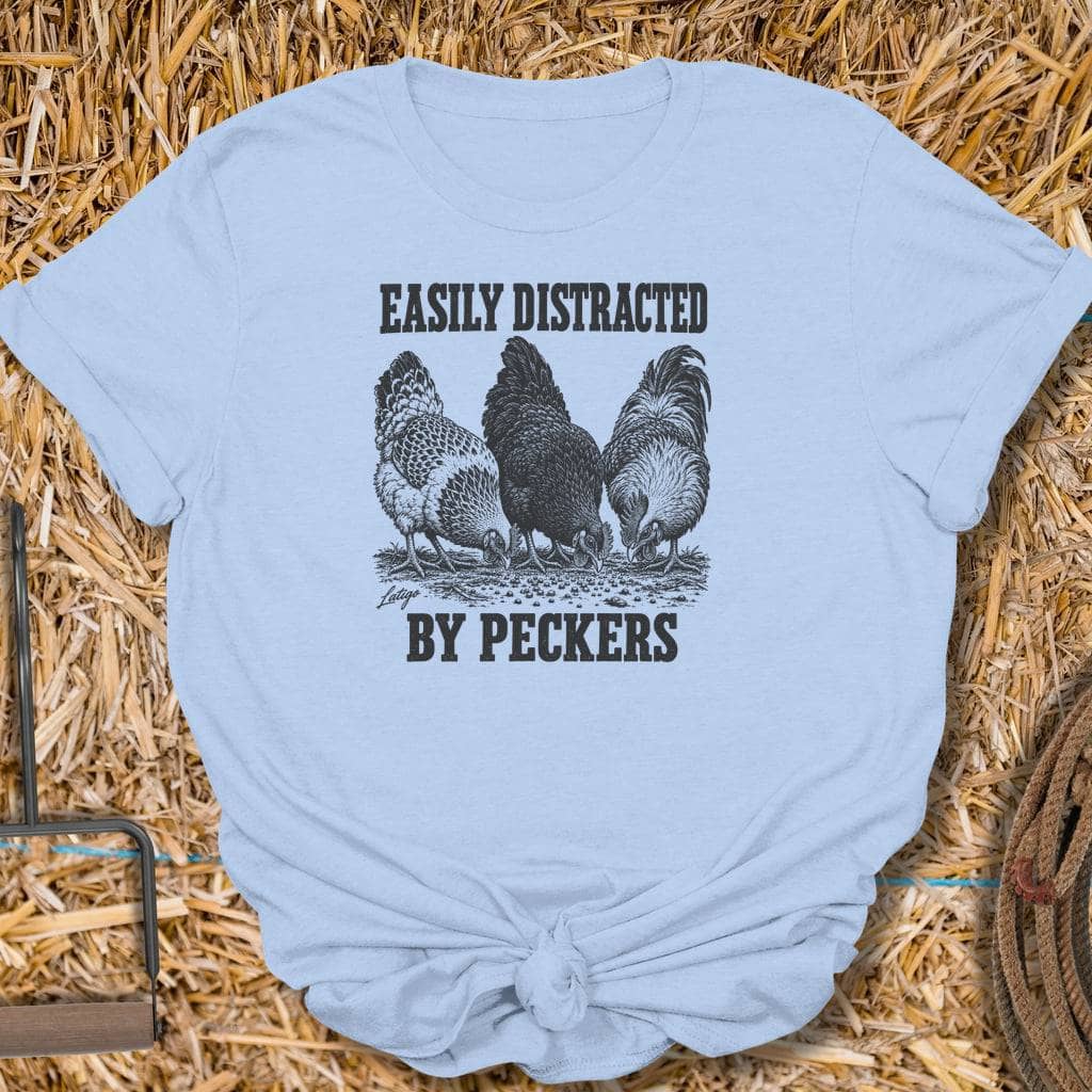 Latigo Cowboy Peckers Tee T-Shirt S / Light Blue