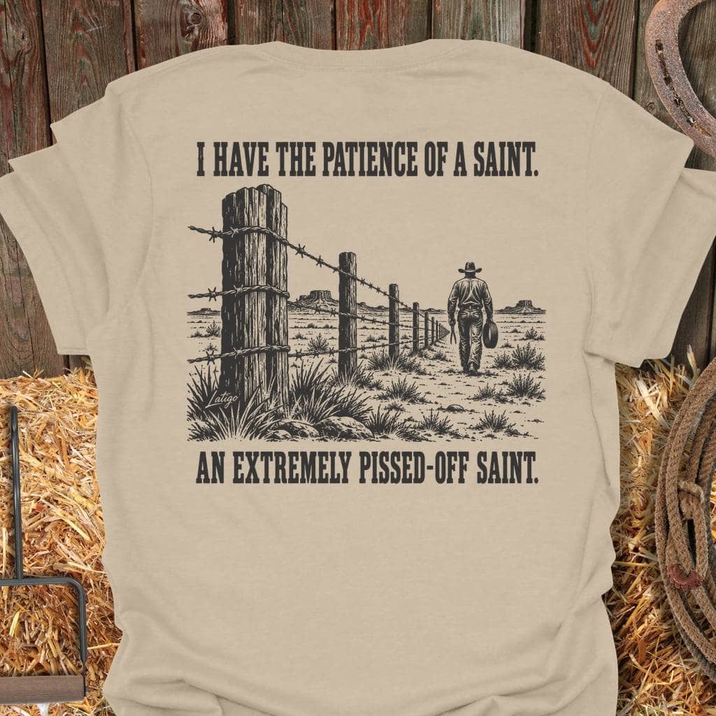 Latigo Cowboy Pissed-Off Saint Tee T-Shirt S / Sand