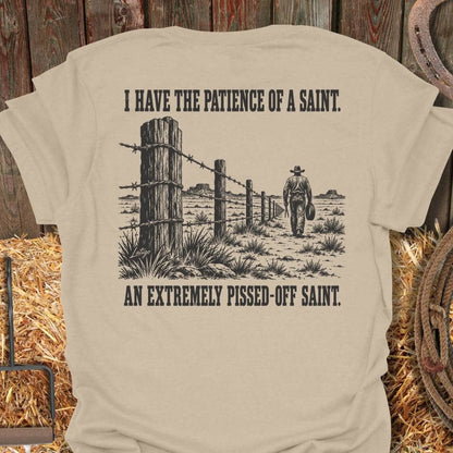 Latigo Cowboy Pissed-Off Saint Tee T-Shirt S / Sand