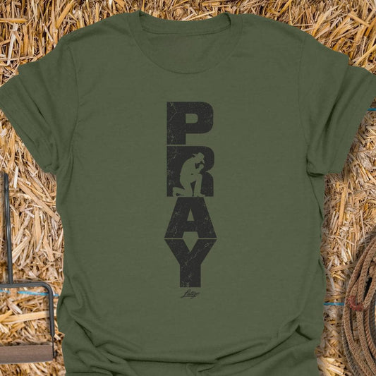 Latigo Cowboy Pray Tee T-Shirt S / Military Green