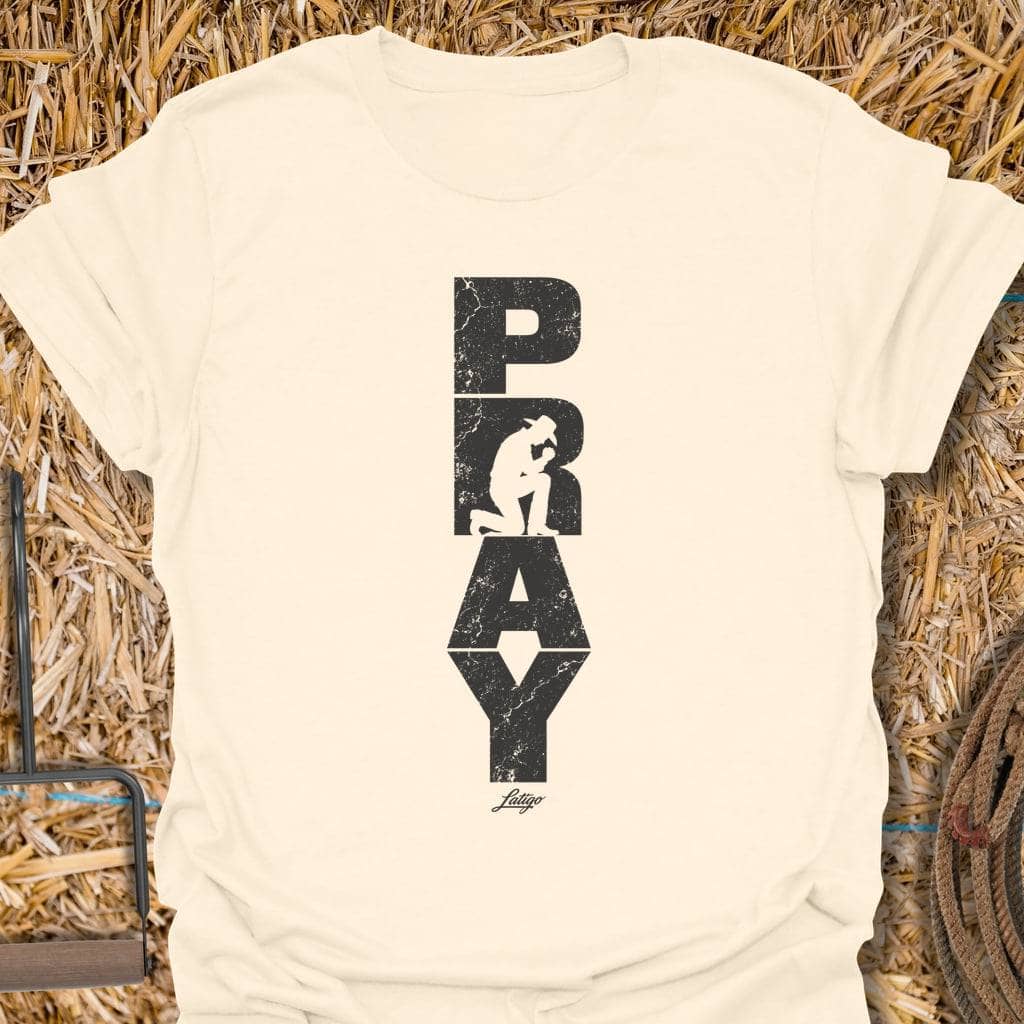 Latigo Cowboy Pray Tee T-Shirt S / Natural
