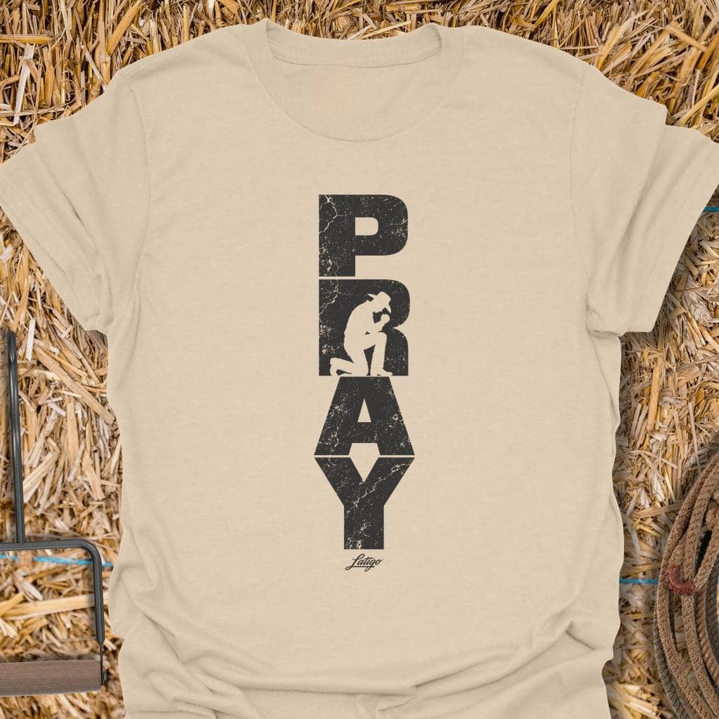 Latigo Cowboy Pray Tee T-Shirt S / Sand