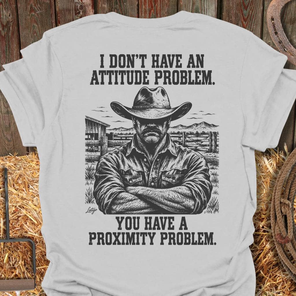 Latigo Cowboy Proximity Problem Tee T-Shirt S / Ice Grey