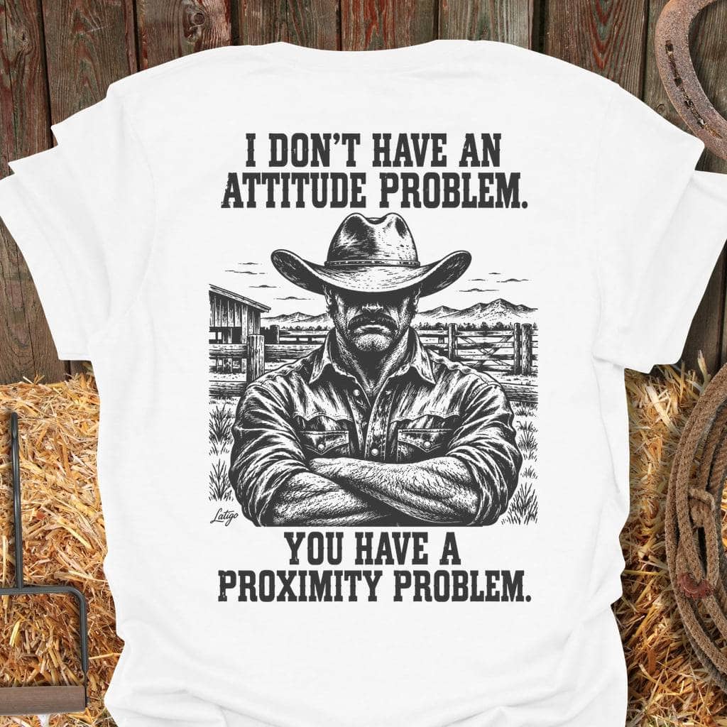 Latigo Cowboy Proximity Problem Tee T-Shirt S / White