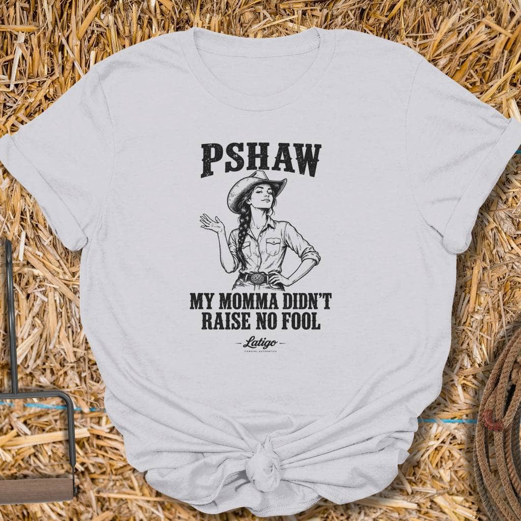Latigo Cowboy Pshaw Tee T-Shirt S / Ice Grey