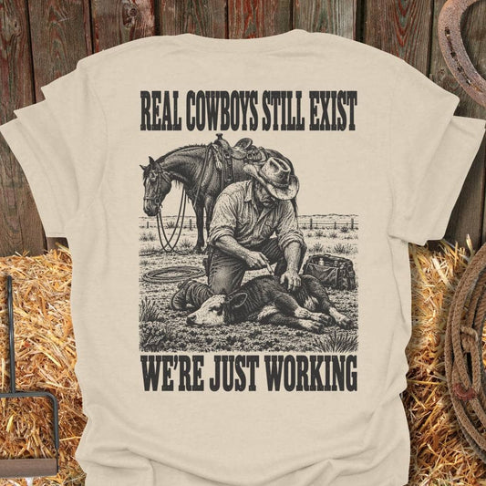 Latigo Cowboy Real Cowboys Tee T-Shirt Natural / S
