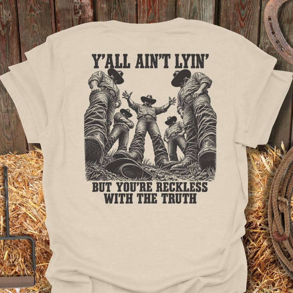 Latigo Cowboy Reckless Truth Tee T-Shirt S / Natural