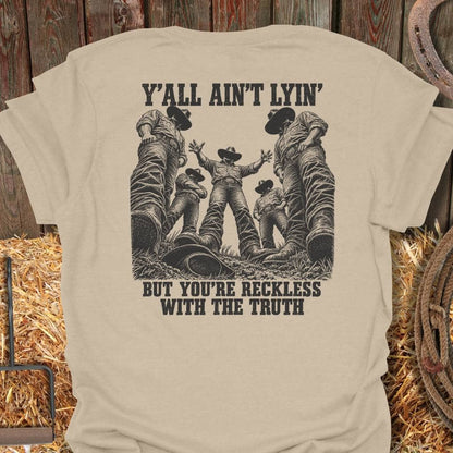 Latigo Cowboy Reckless Truth Tee T-Shirt S / Sand