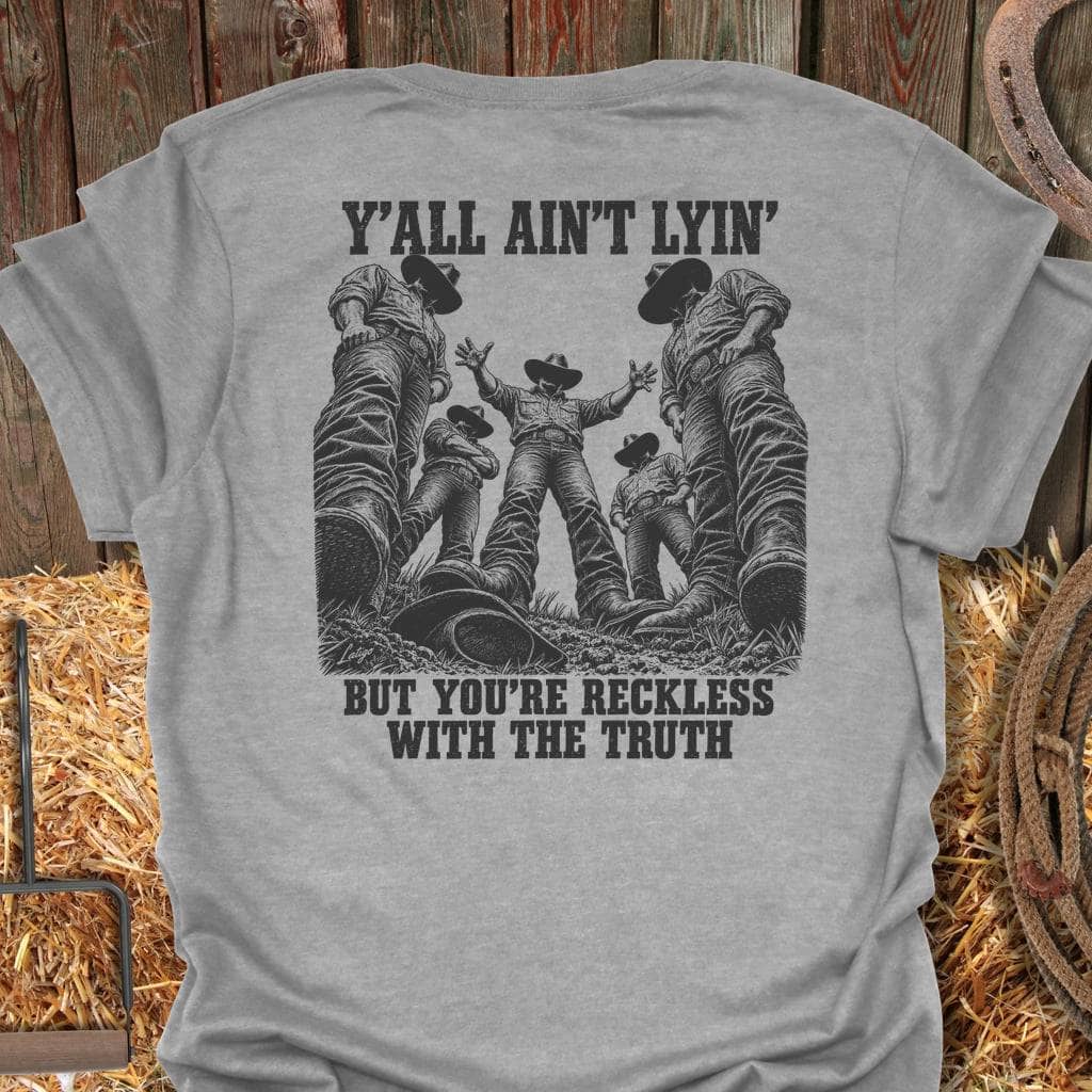 Latigo Cowboy Reckless Truth Tee T-Shirt S / Sport Grey