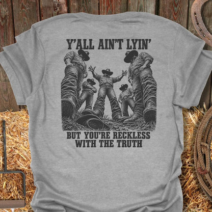 Latigo Cowboy Reckless Truth Tee T-Shirt S / Sport Grey