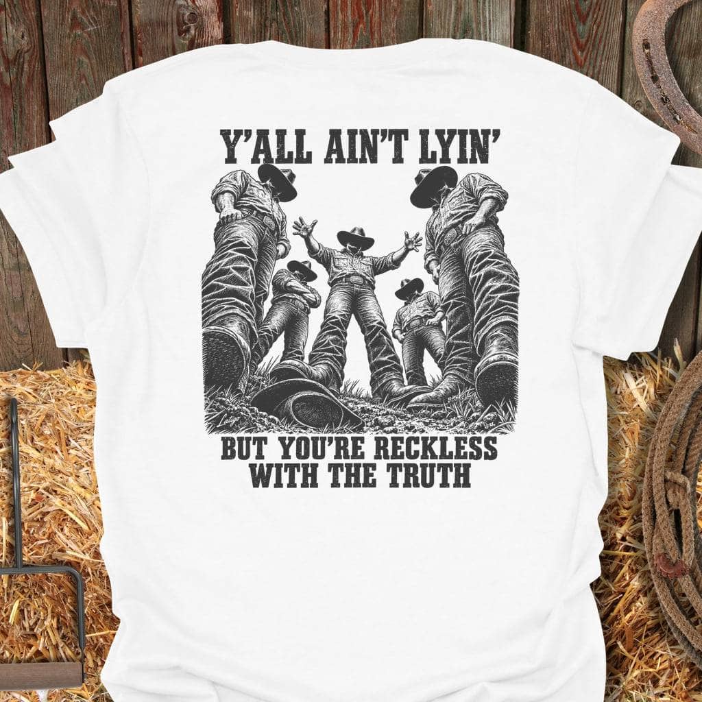 Latigo Cowboy Reckless Truth Tee T-Shirt S / White