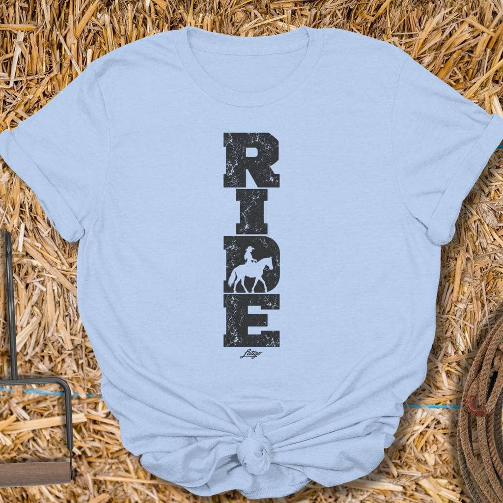 Latigo Cowboy Ride Tee T-Shirt S / Light Blue