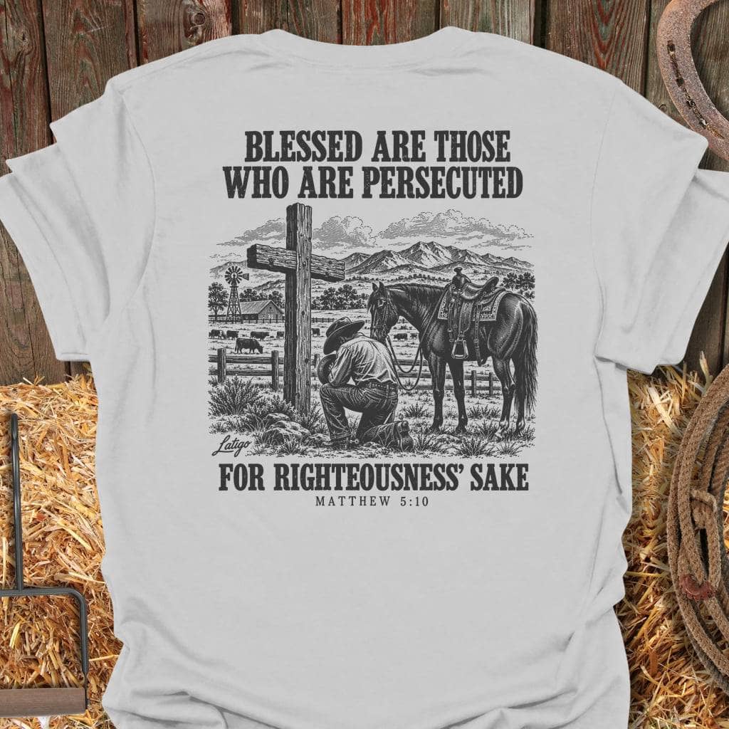 Latigo Cowboy Righteousness' Sake Tee T-Shirt S / Ice Grey