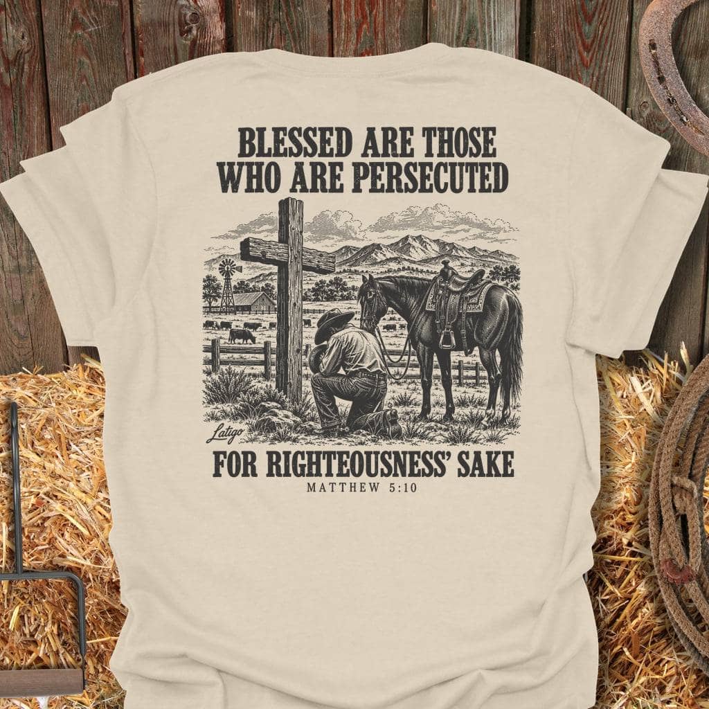 Latigo Cowboy Righteousness' Sake Tee T-Shirt S / Natural