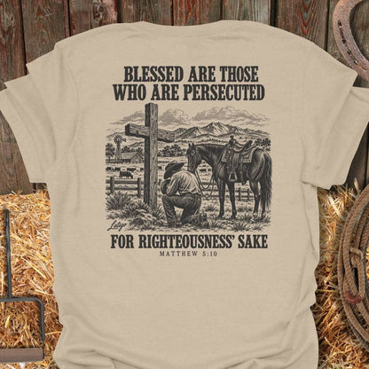 Latigo Cowboy Righteousness' Sake Tee T-Shirt S / Sand