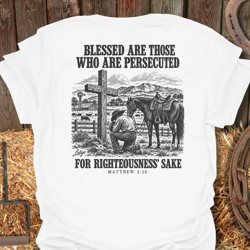 Latigo Cowboy Righteousness' Sake Tee T-Shirt S / White