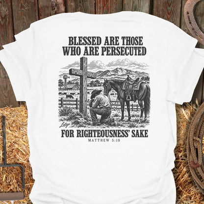 Latigo Cowboy Righteousness' Sake Tee T-Shirt S / White