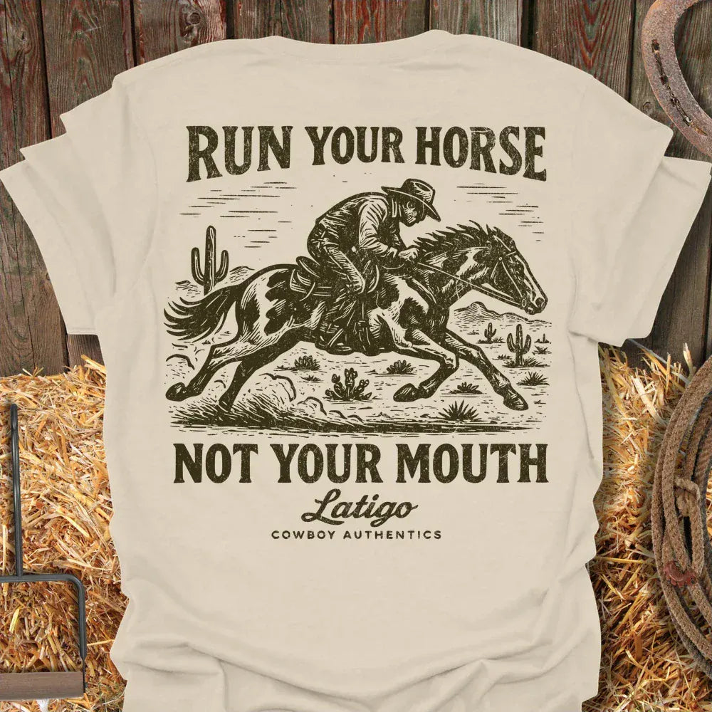 Latigo Cowboy Run Tee Natural / S