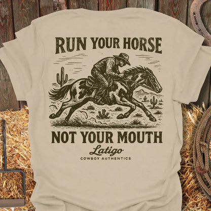 Latigo Cowboy Run Tee Sand / S