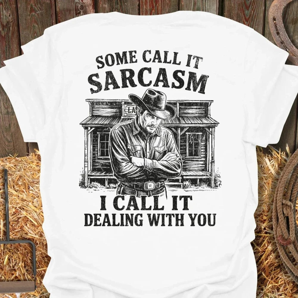 Latigo Cowboy Sarcasm  Tee White / S