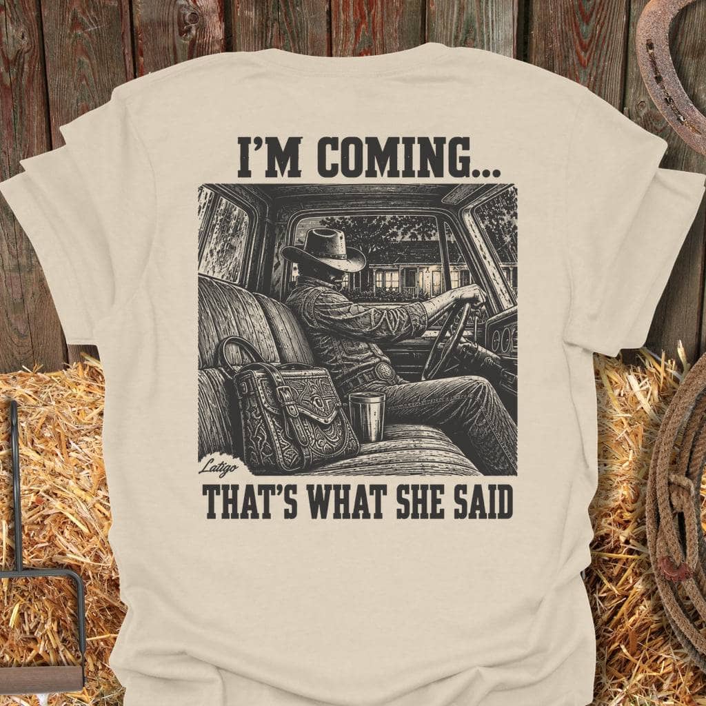 Latigo Cowboy She Said Tee T-Shirt S / Natural