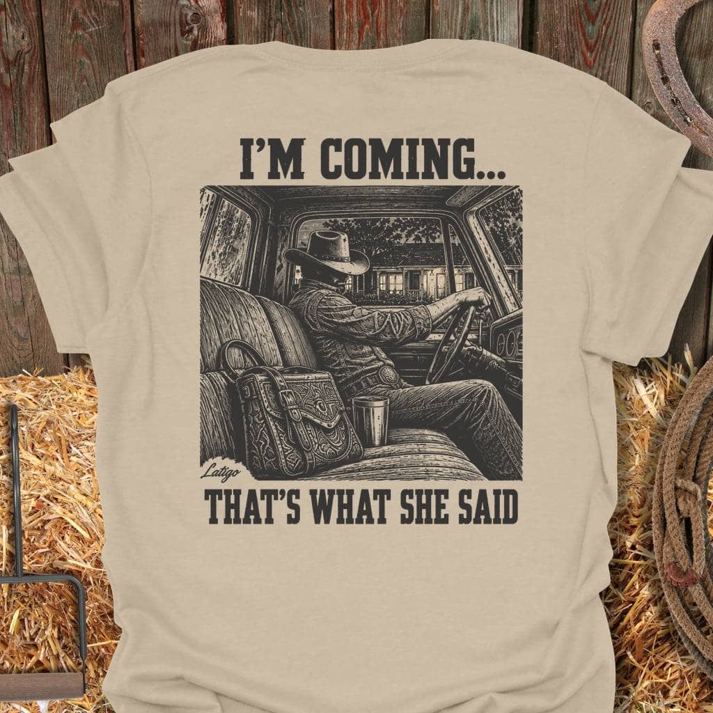 Latigo Cowboy She Said Tee T-Shirt S / Sand