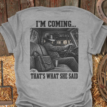Latigo Cowboy She Said Tee T-Shirt S / Sport Grey