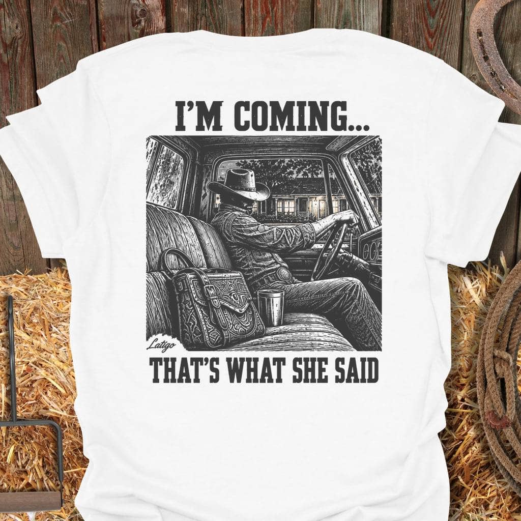 Latigo Cowboy She Said Tee T-Shirt S / White