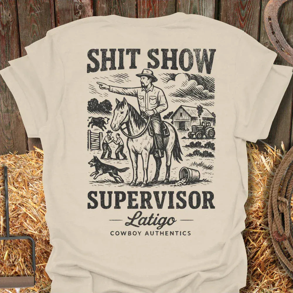 Latigo Cowboy Shit Show Tee T-Shirt Natural / S