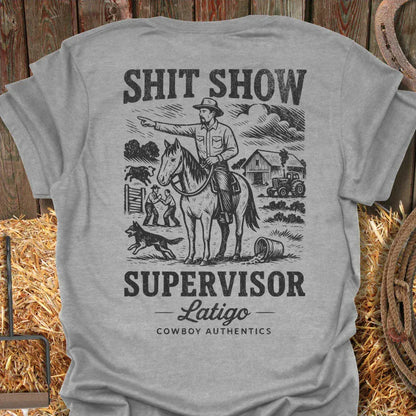 Latigo Cowboy Shit Show Tee T-Shirt Sport Grey / S