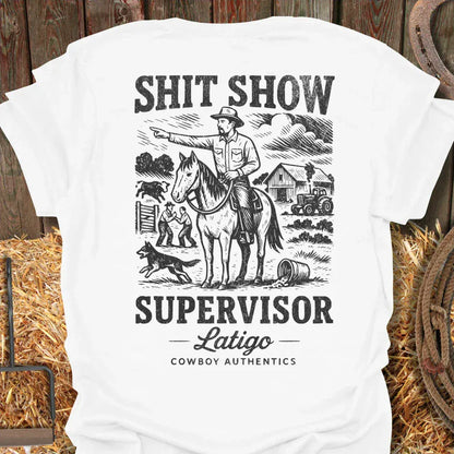 Latigo Cowboy Shit Show Tee T-Shirt White / S