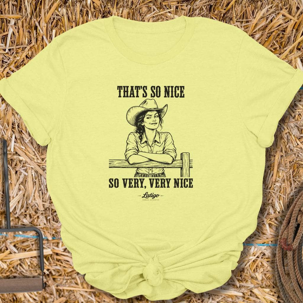 Latigo Cowboy So Nice Tee T-Shirt S / Cornsilk