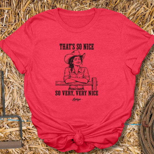 Latigo Cowboy So Nice Tee T-Shirt S / Heather Red