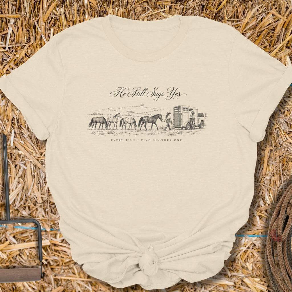 Latigo Cowboy Still Says Yes Tee T-Shirt S / Natural