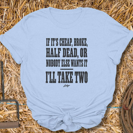 Latigo Cowboy Take Two Tee T-Shirt Light Blue / S