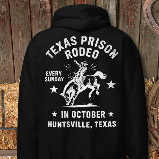 Latigo Cowboy Texas Prison Hoodie Black / S