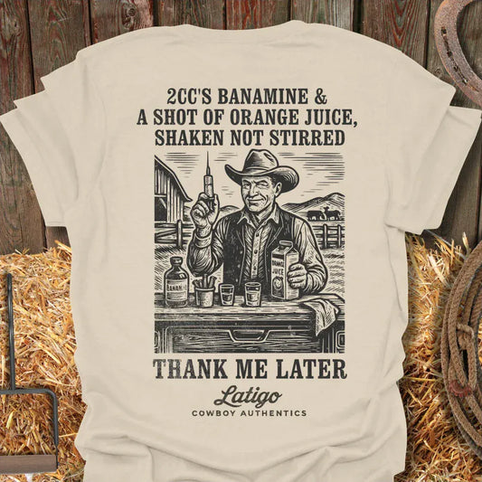 Latigo Cowboy The Cure Tee T-Shirt Natural / S
