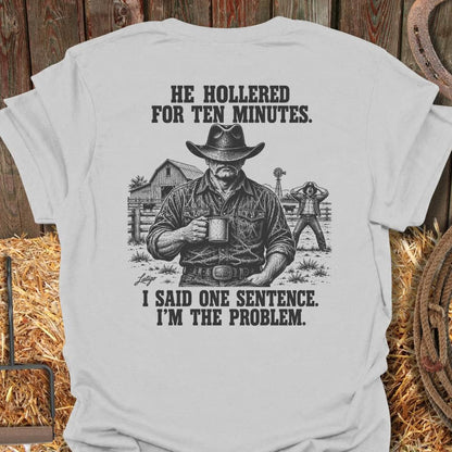 Latigo Cowboy The Problem Tee T-Shirt S / Ice Grey