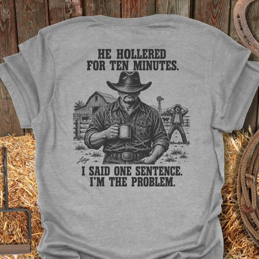 Latigo Cowboy The Problem Tee T-Shirt S / Sport Grey