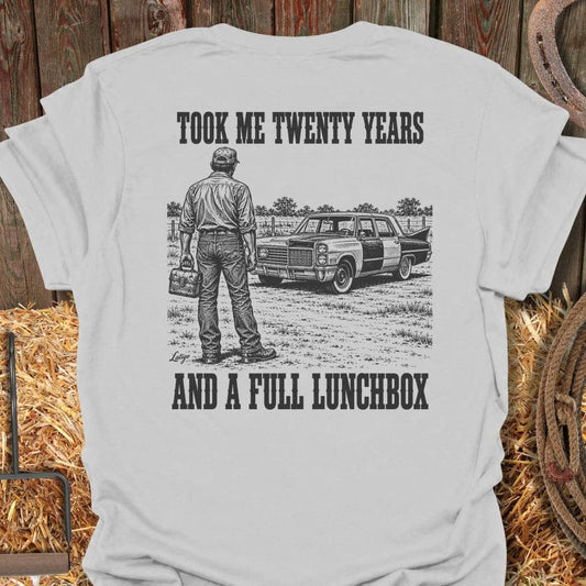 Latigo Cowboy Twenty Years Tee T-Shirt S / Ice Grey