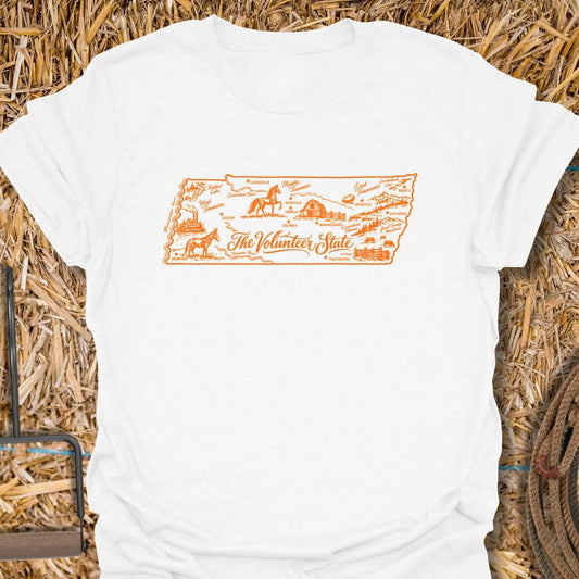Latigo Cowboy Volunteer State Tee T-Shirt White / S