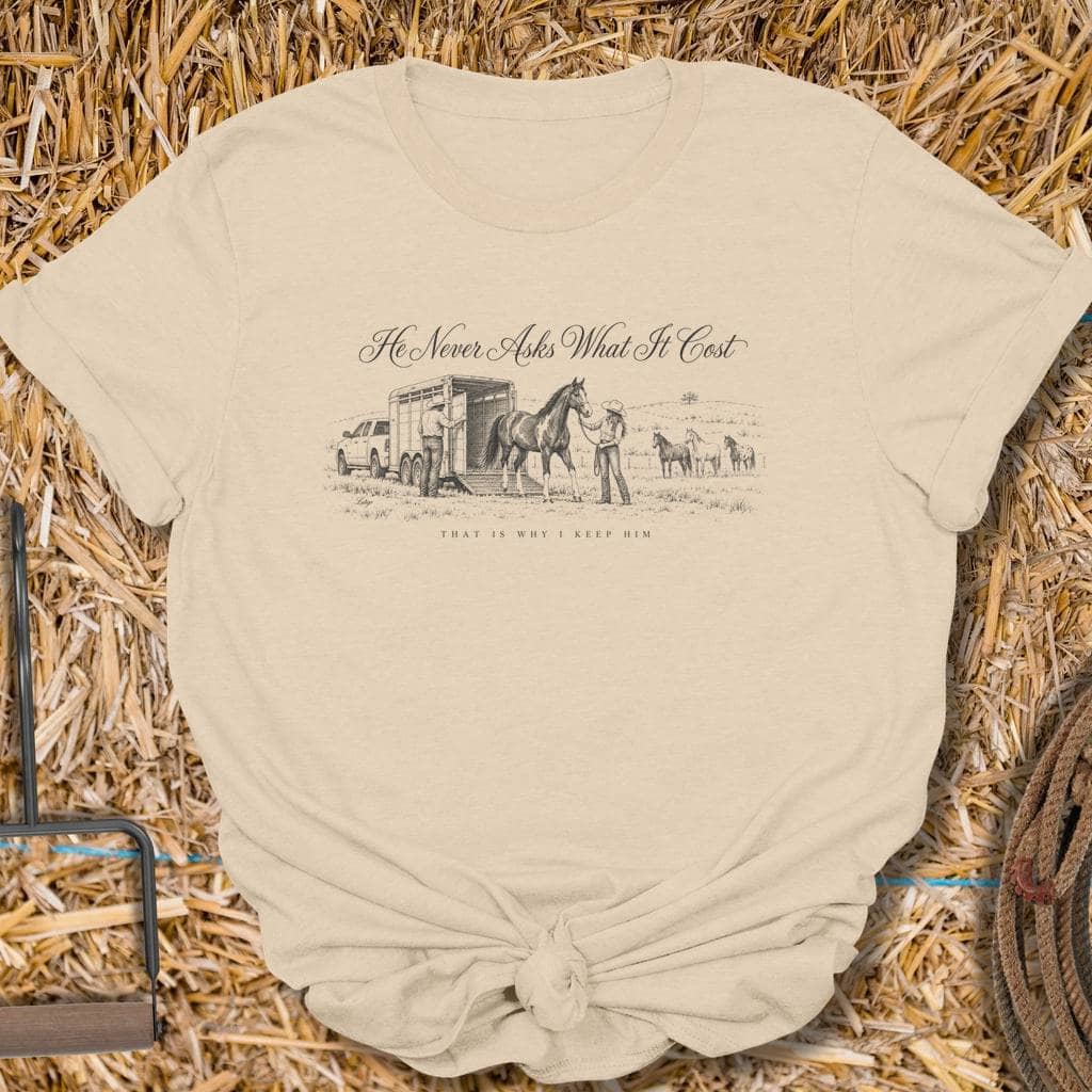 Latigo Cowboy Why I Keep Him Tee T-Shirt S / Sand