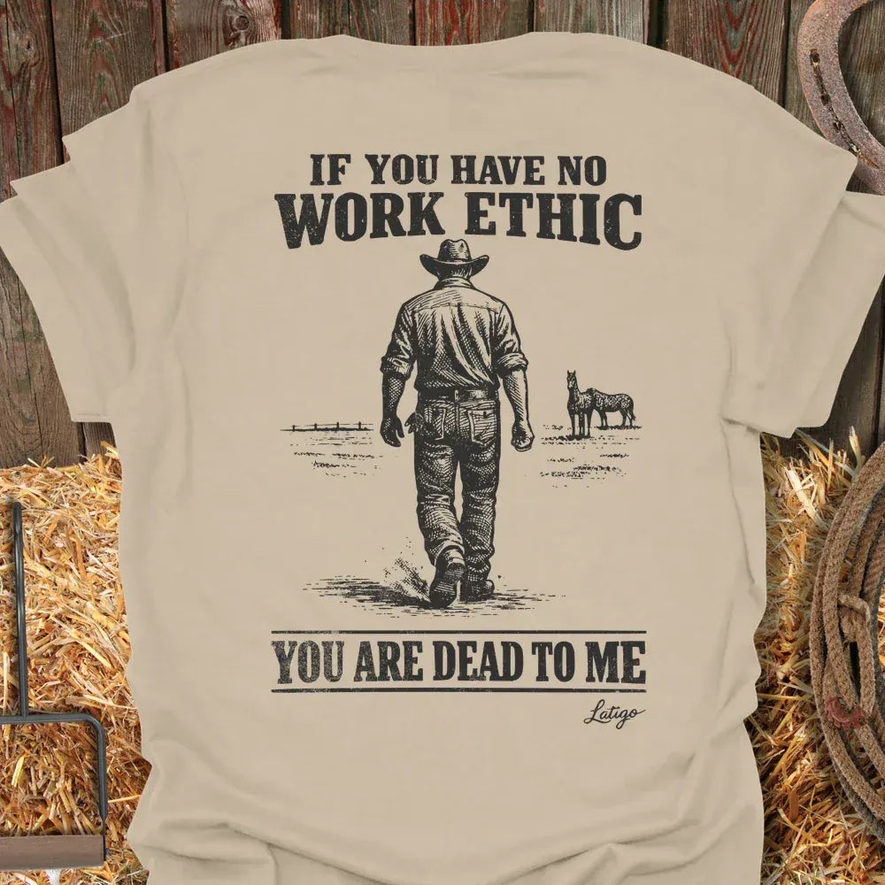 Latigo Cowboy Work Ethic Tee T-Shirt Sand / S