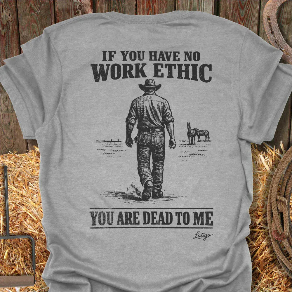 Latigo Cowboy Work Ethic Tee T-Shirt Sport Grey / S