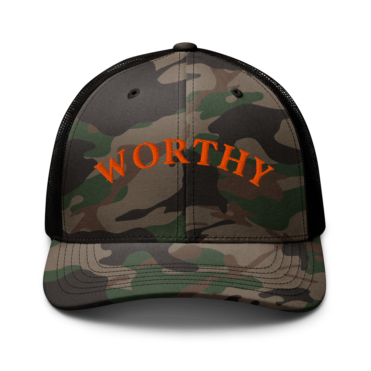 Latigo Cowboy Worthy Trucker Hat Camo/Black